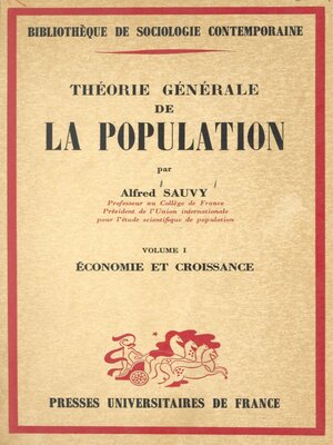 cover image of Théorie générale de la population (1)